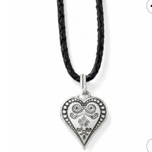 Brighton Ophelia Heart Leather Necklace - NWT